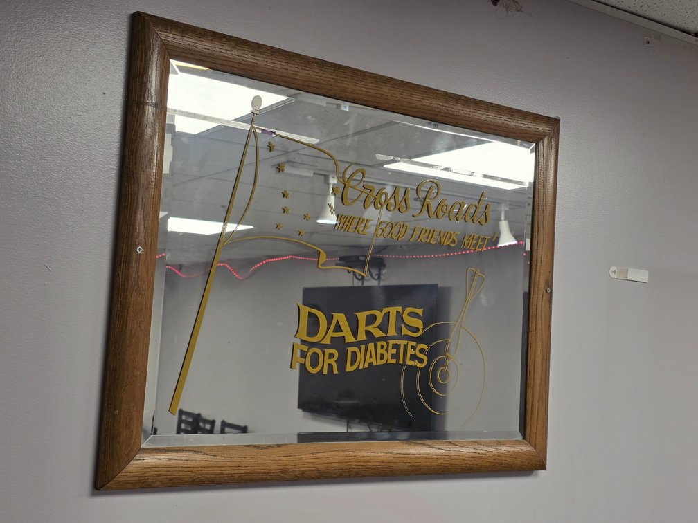 Custom Painted Crossroads Lounge Bar Mirror
