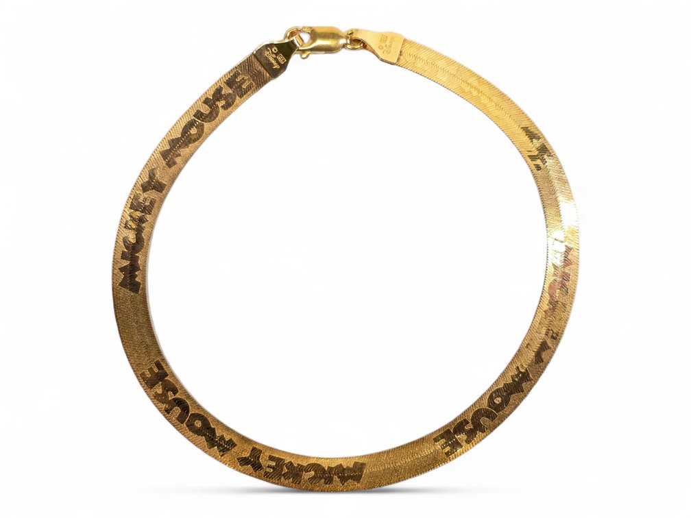 10k Yellow Gold "Mickey Mouse" Silhouette Bracelet