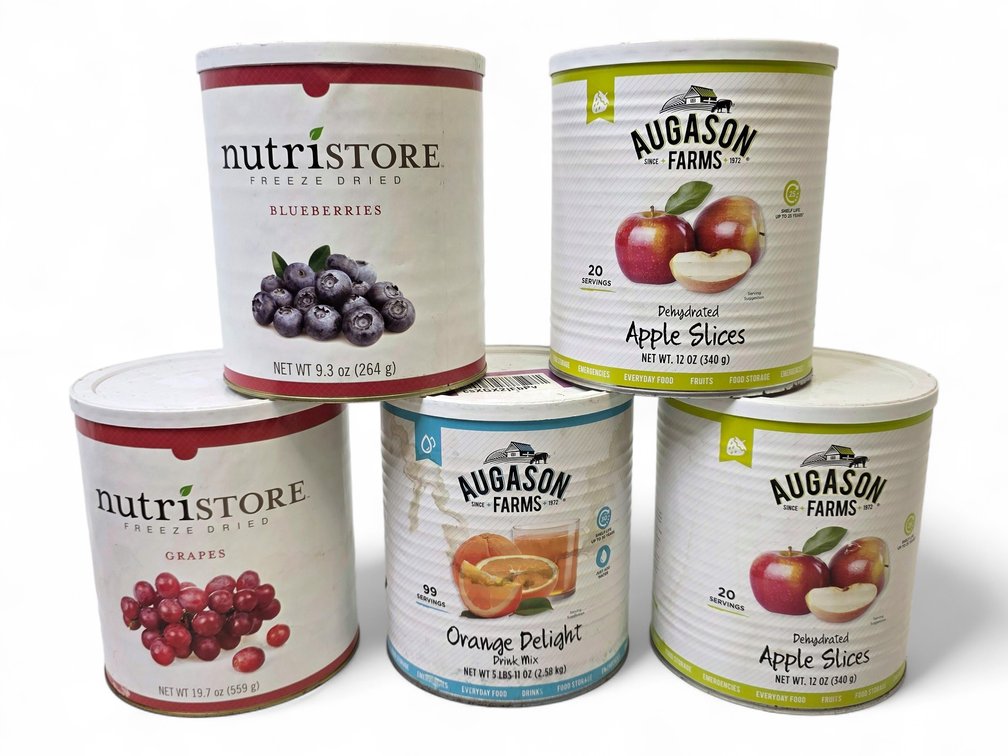 Augason Farms & Nutristore Ready-To-Eat Meal Cans