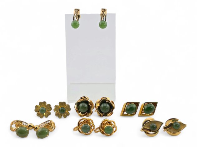 Sterling Silver, Gold-Filled & More Jade Earrings