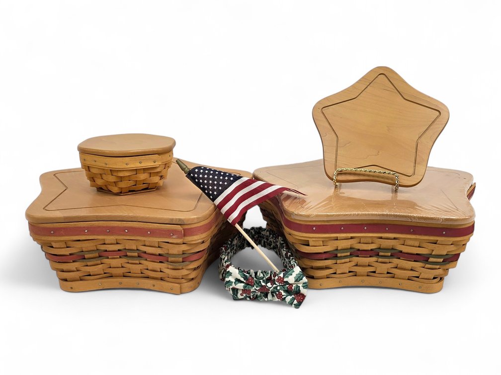 Longaberger Shining Star Baskets, Generations Basket & Basket Garter
