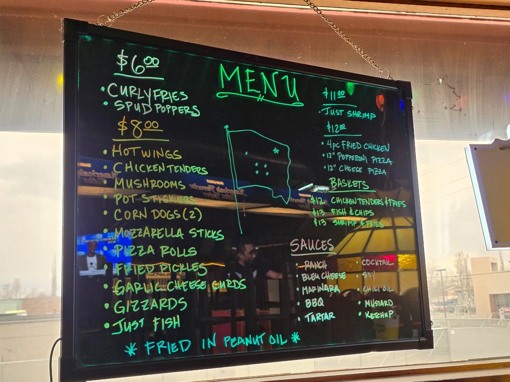 Illuminated Hanging Menu Board