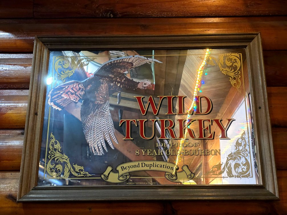 Wild Turkey Bourbon Advertising Bar Mirror