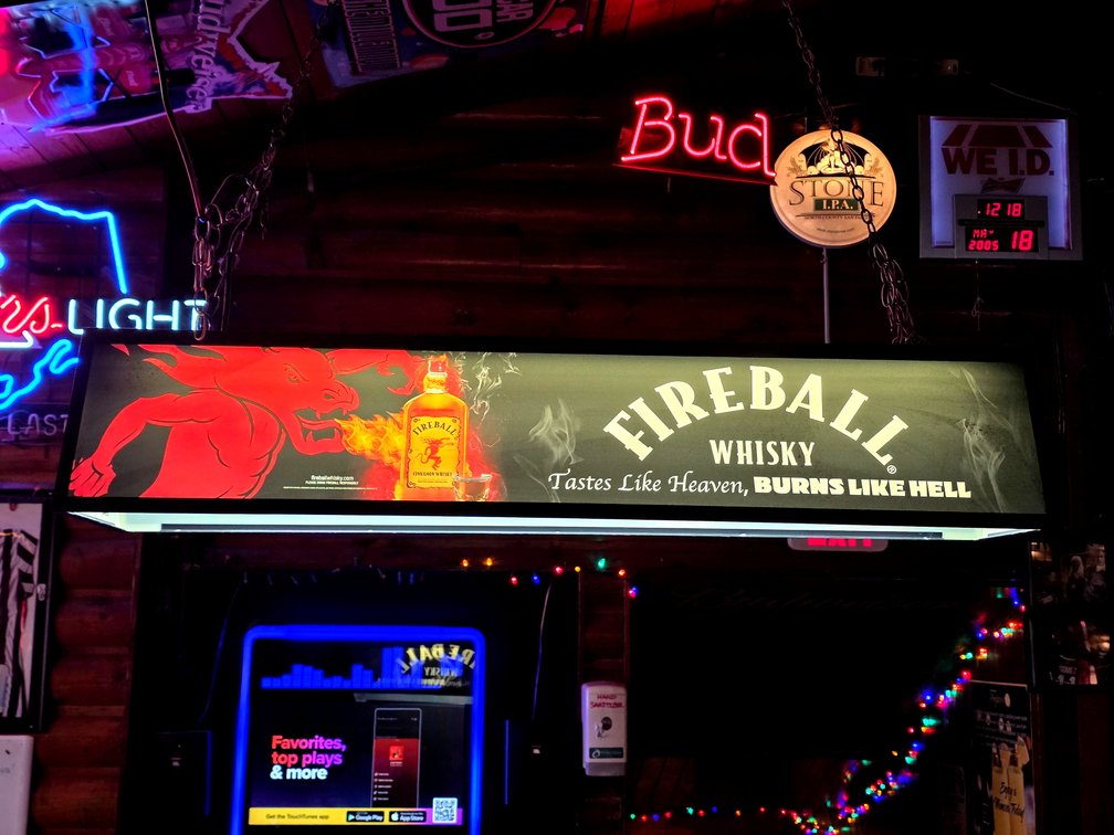 Fireball Cinnamon Whisky Hanging Bar Lamp