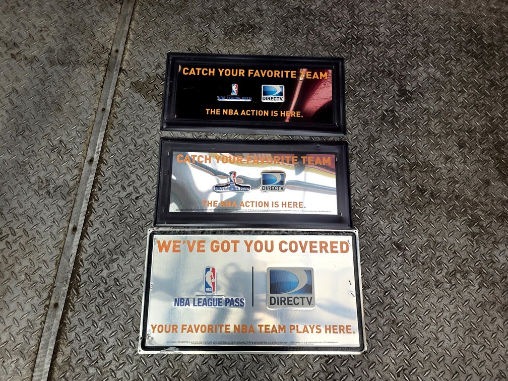 Metal NBA DirecTV Partnership Advertising Signs