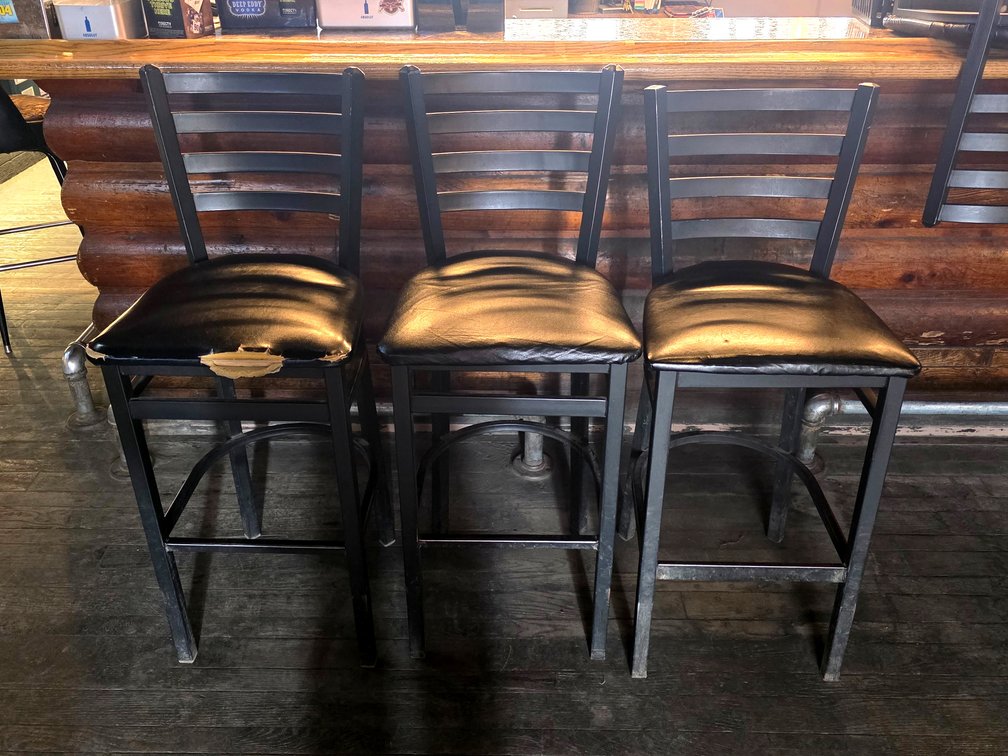 3x Ladder-back Bar Stools