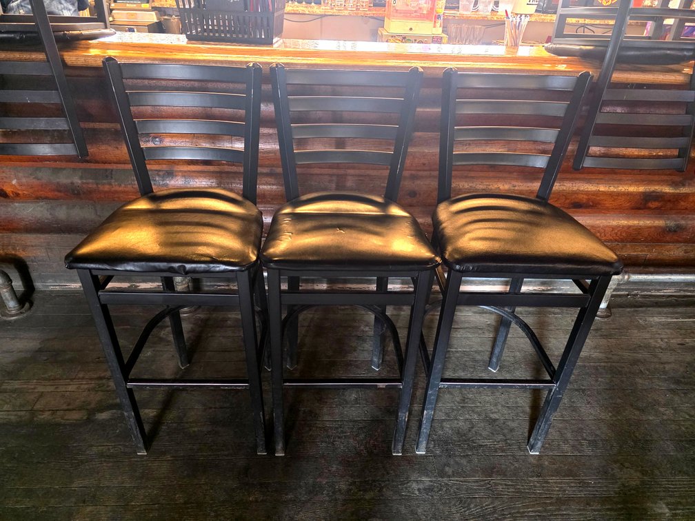 3x Ladder-back Bar Stools