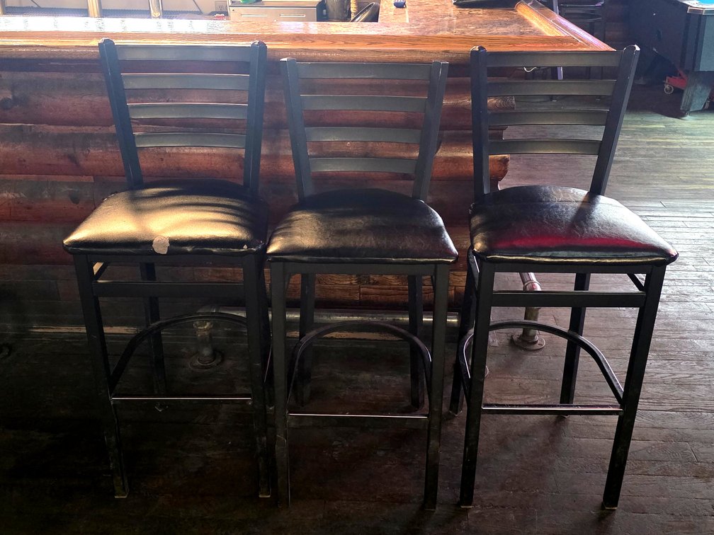 3x Ladder-back Bar Stools