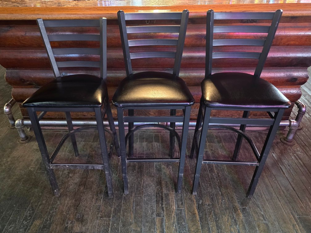 3x Ladder-back Bar Stools