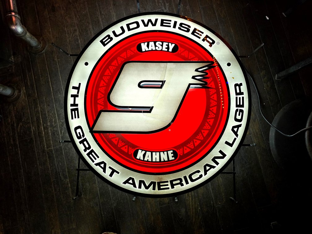Budweiser "The Great American Lager" Kasey Kahne #9 Illuminated Advertising Sign