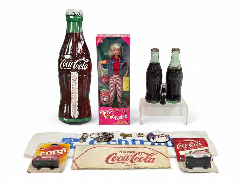 Coca-Cola Barbie, Thermometer, Bottles & More