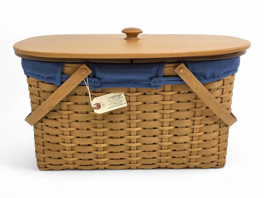 Longaberger Lined Picnic Basket