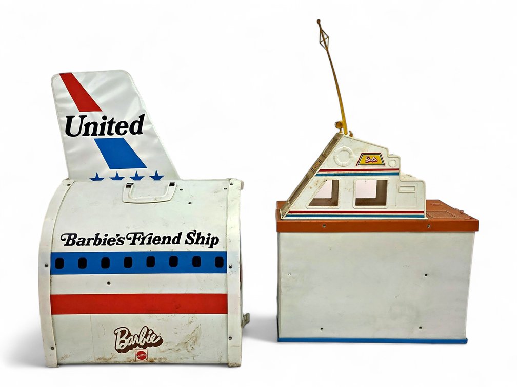1970s Barbie Playsets - 'Barbie's Friend Ship' Airplane & 'Chris Craft' Dream Boat