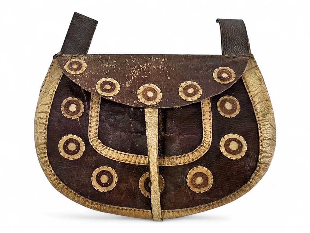 19th C. Bering Sea Yup'ik Seal Skin Hunter's Belt Pouch