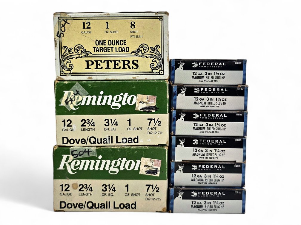 105x Shells 12 GA Peters, Remington & Federal Ammunition