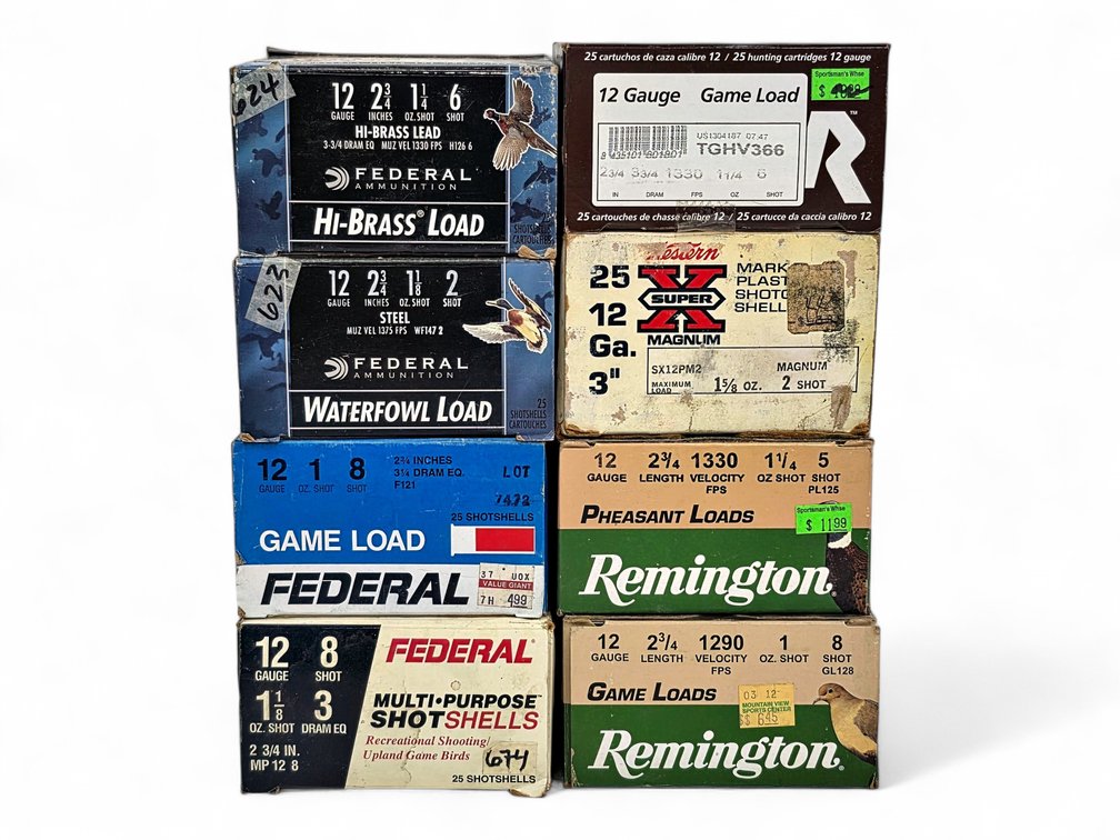 200x Shells 12 GA Shells Federal, RIO, Western & Remington Ammunition
