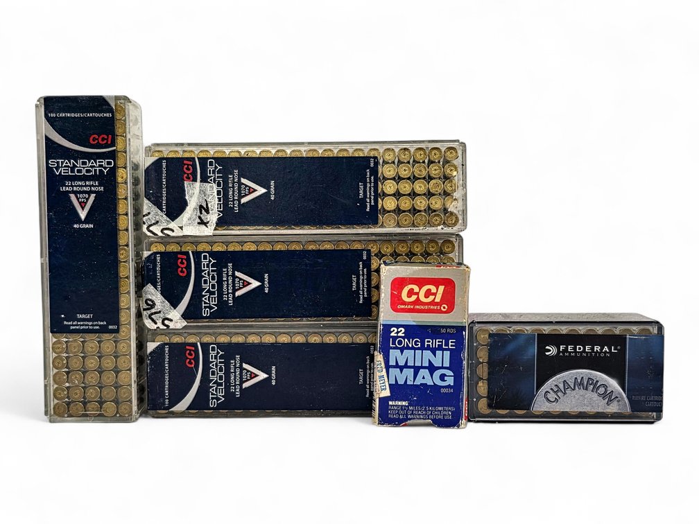 459x Rounds .22LR CCI Standard Velocity & .22 WMR Federal Champion Ammunition