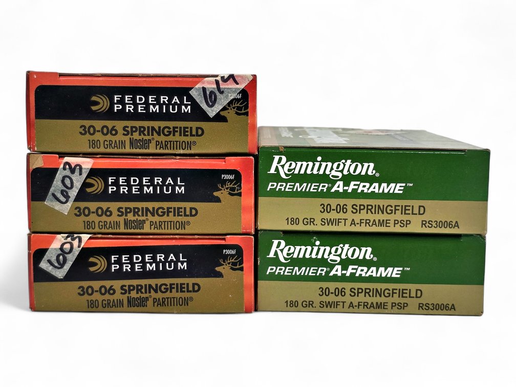 100x Rounds .30-06 SPRG Federal & Remington Ammunition