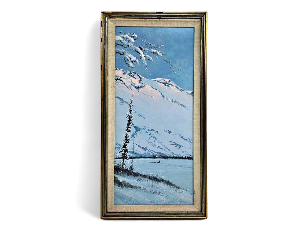 Jon Van Zyle "Easy Going" Acrylic Painting of Iditarod Scene