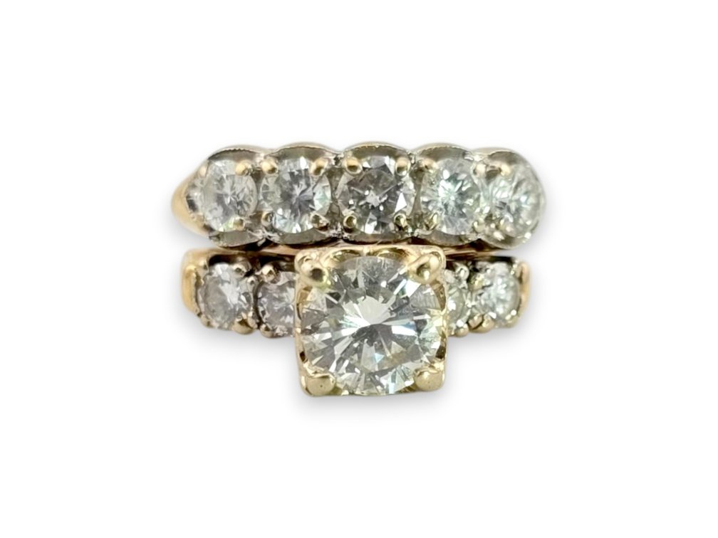 14K Gold 2.85 CTW Diamond Bridal Set
