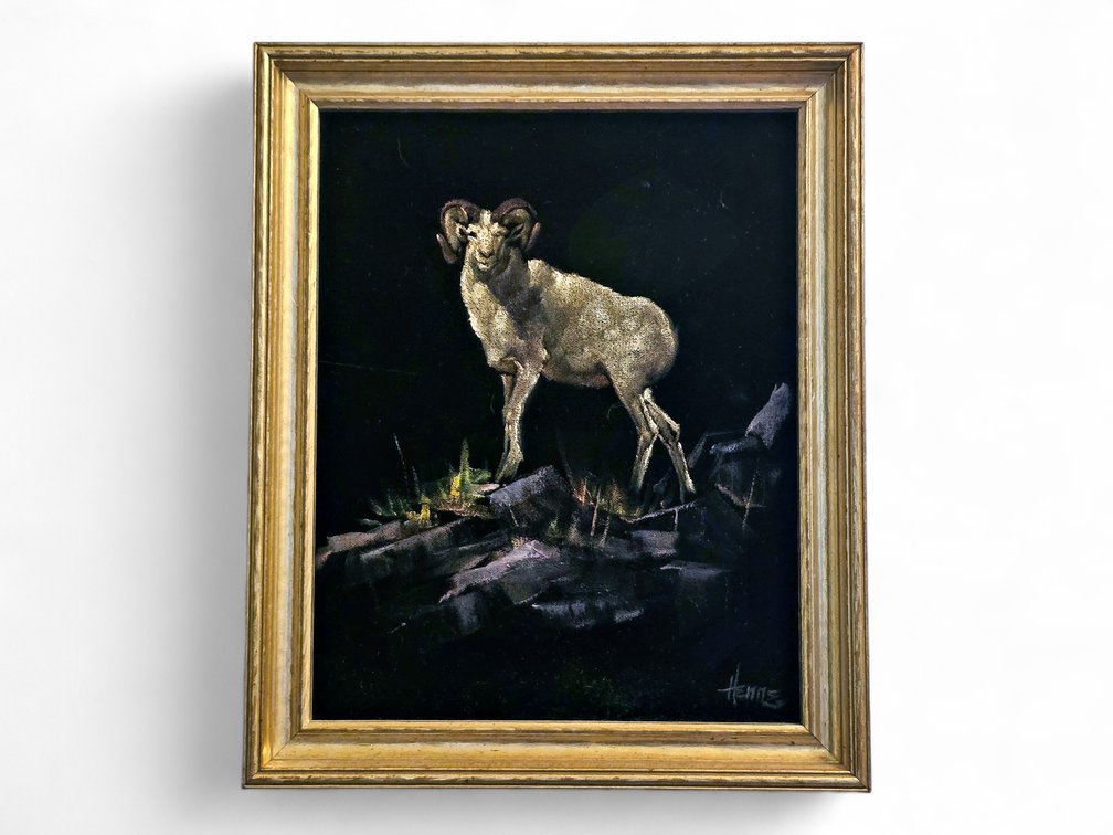 Ellen Henne Goodale Painting of a Big Horn Sheep