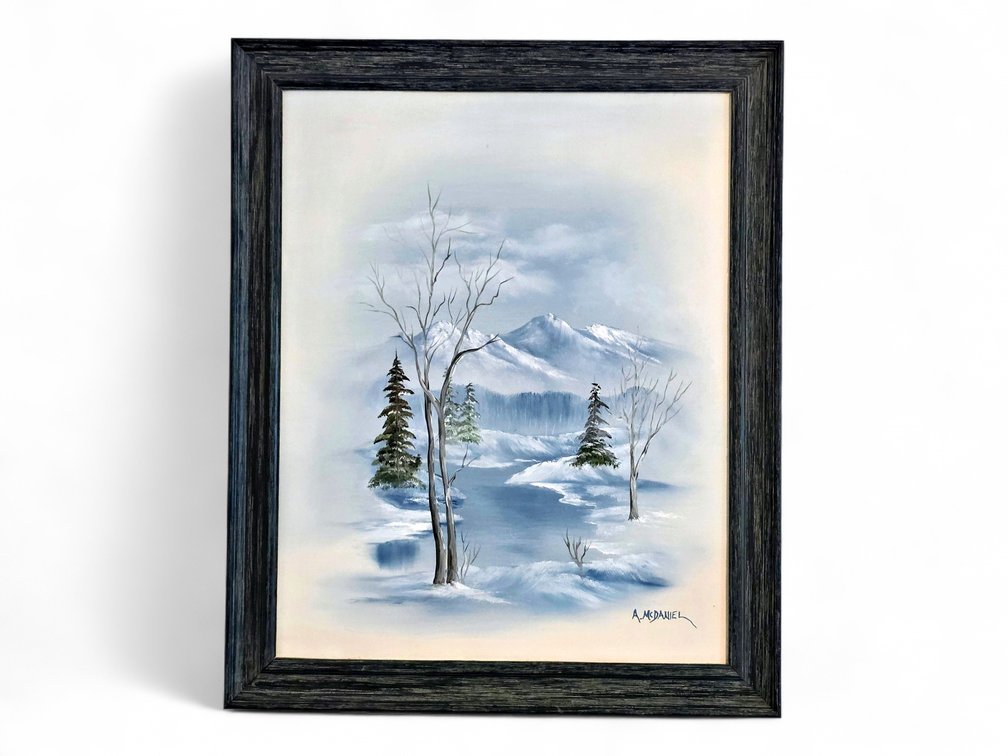 McDaniel Painting of a Snowy Landscape