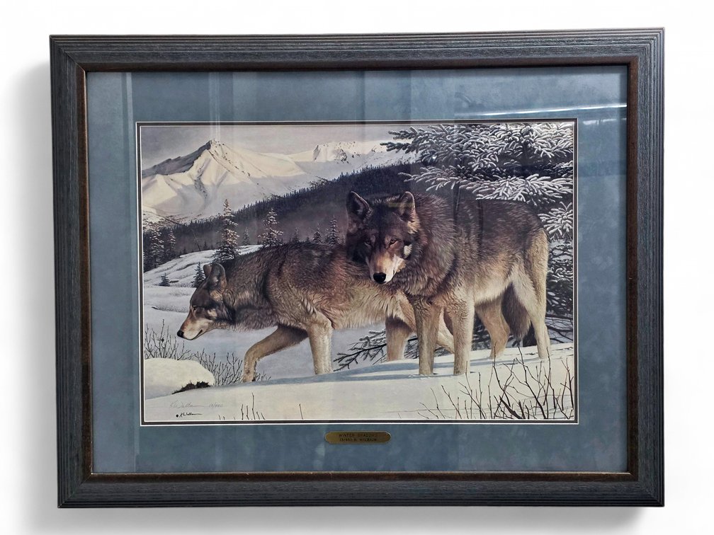 Signed Kathy Walbaum "Winter Shadows" Print