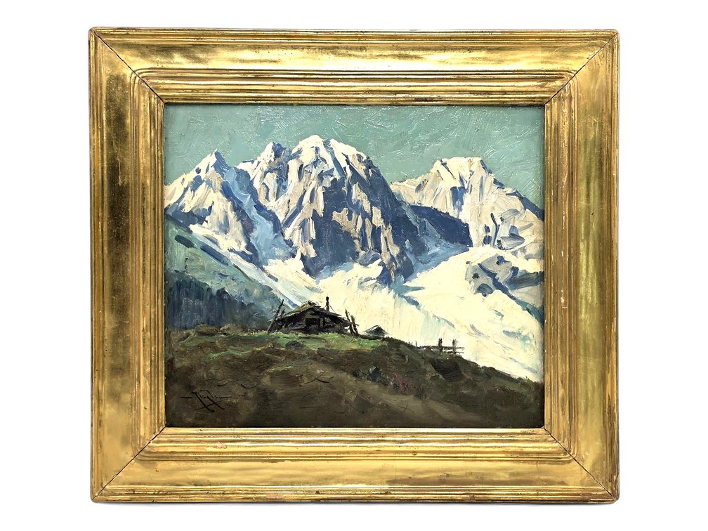 Eustace Paul Ziegler "Prospector's Cabin" Alpine Landscape Oil Painting