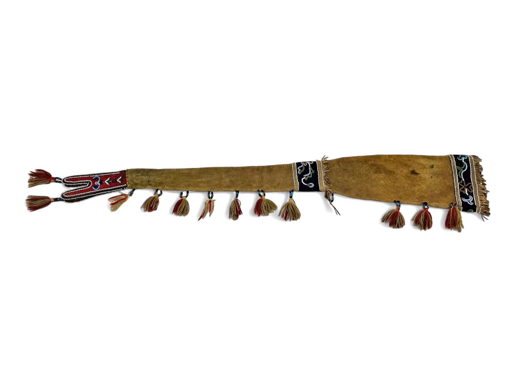 19th C. Athabascan Beaded Moose Hide Rifle Scabbard