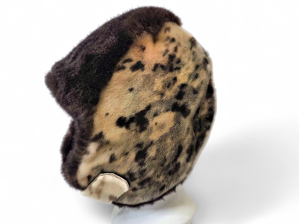 Spotted Seal & Sea Otter Fur Trapper's Hat