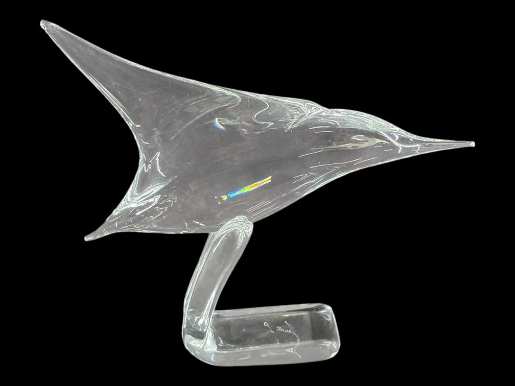 Licio Zanetti Murano Glass Hummingbird Sculpture
