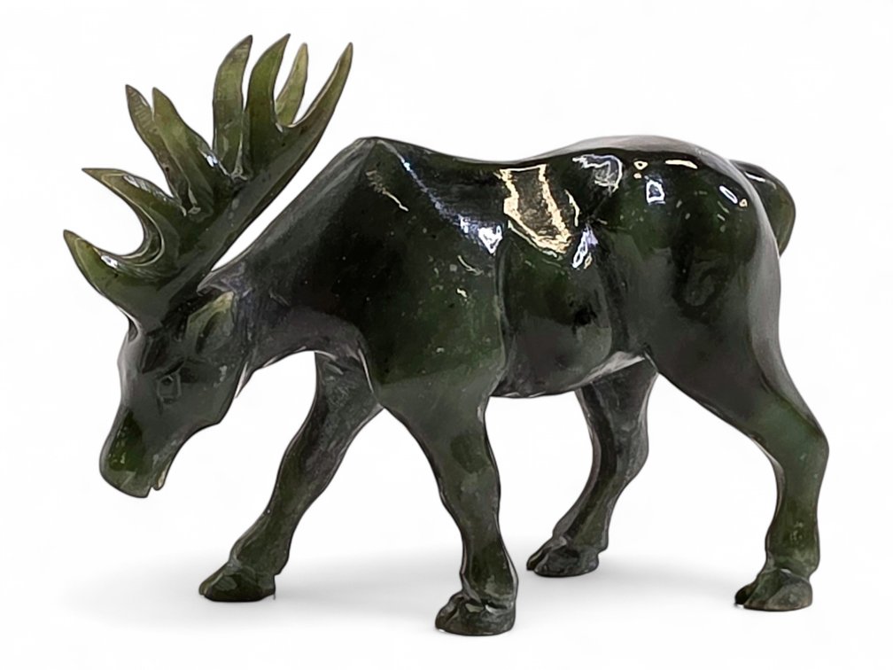 Jade Moose Sculpture