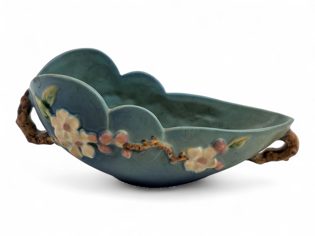 Roseville Pottery "Apple Blossom" Slipper Bowl