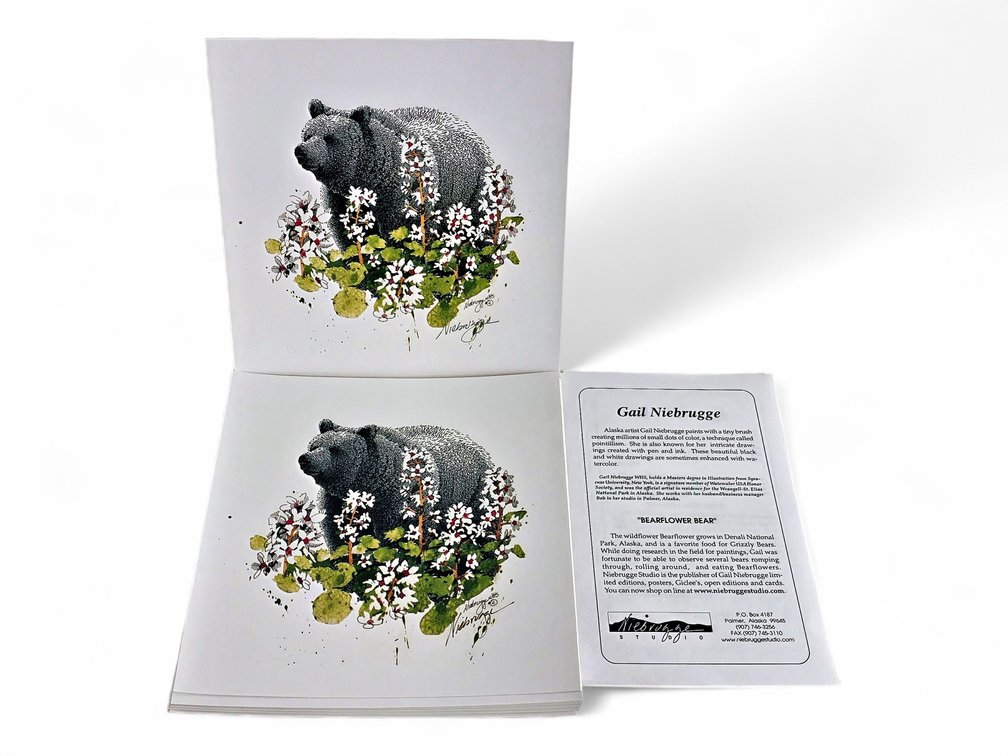 20x Gail Niebrugge "Bearflower Bear" Prints