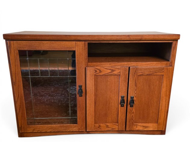 Wooden Media Credenza Cabinet