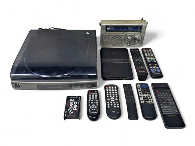 LG Tablet, Sony Record Player, Americana Radio, Pyle Pro Pre Amp & More