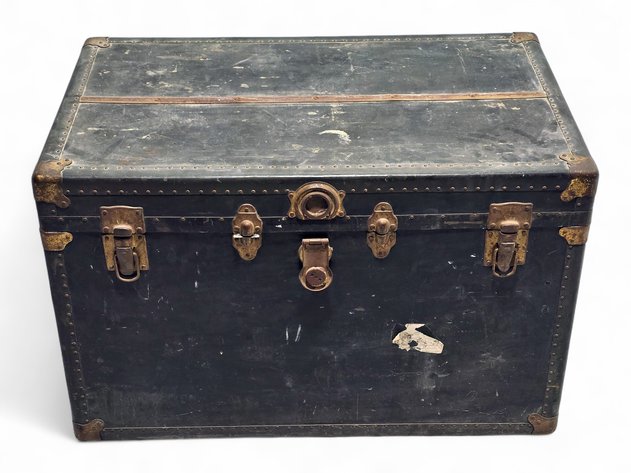 Steamer Trunk w/ Brass-Toned Hardware