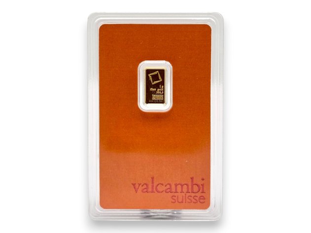 1.0 Gram .9999 Fine Gold Valcambi Suisse Bar