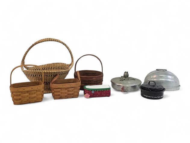 Longaberger Baskets, Granite Ware Roaster Pot, Wear-Ever Melon Mold & More
