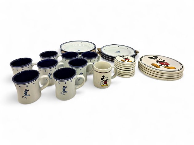 Disney Mickey Mouse Mugs, Plates, Trivets & Coasters