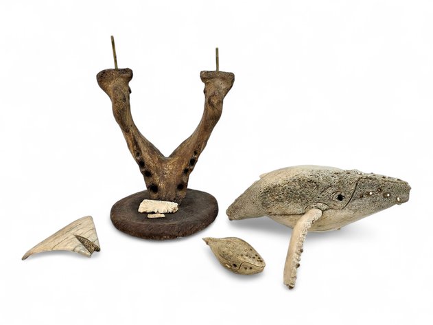 Walrus Jaw Bone & Whale Bone Sculpture Sections