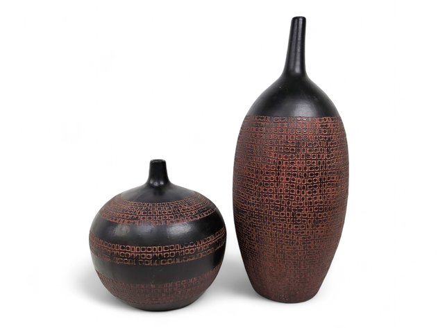Red & Black Tribal Vases