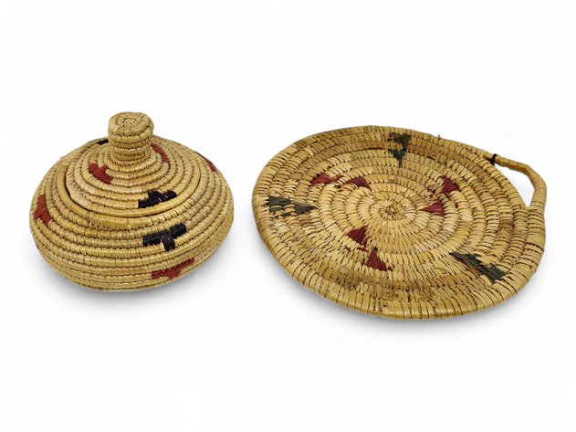 Coiled Grass Basket & Mat - Martha Keene