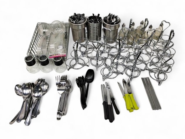 Utensils, Condiment Caddies, Flatware Cylinders & More