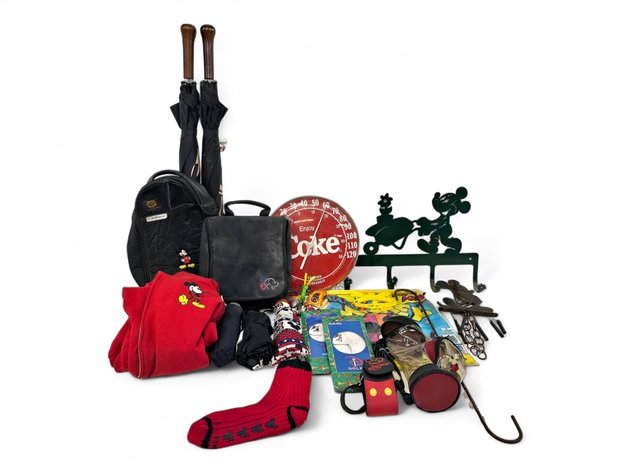 Coca-Cola Wall Thermometer, Mickey Mouse Coat Rack, Bag, Hoodie & More - Size L