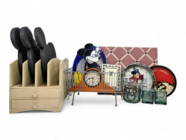 Mickey Mouse Clocks, Retro-Style Suncatcher, Desktop Organizer & More