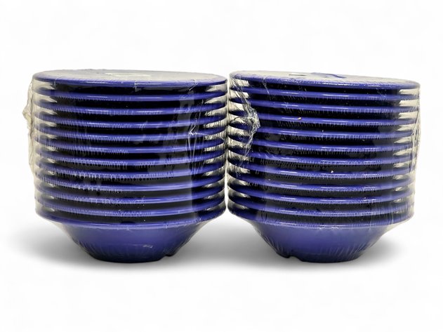 24x Melamine Peacock Blue Bowls