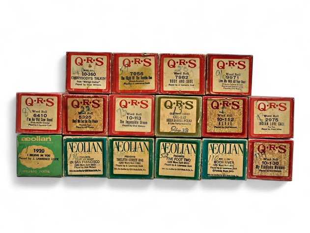 16x Aeolian & QRS Player Piano Music Rolls