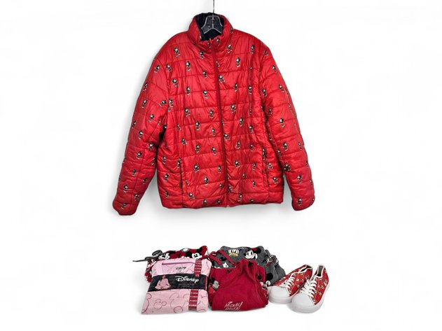 Disney Mickey Mouse Puffer Jacket, Pajamas & Shoes