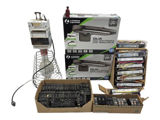 Priority Work Light, Circuit Breakers, Fluorescent Ballasts & Lithonia LED Wall Packs